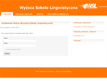 Tablet Screenshot of dziekanatonline2011.wsl.edu.pl